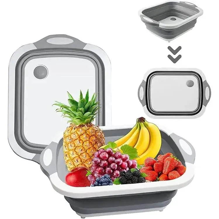 ( Weikap )™ -Tabla Para Picar Plegable 3 En 1 : ¡3 en 1: Pica, Lava y Escurre en un Solo Producto!