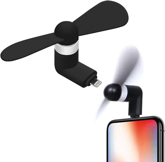 (Labstandard)™ -Mini Ventilador Para Celular 3 En 1 Ipho: Refresca Tu Día en Segundos